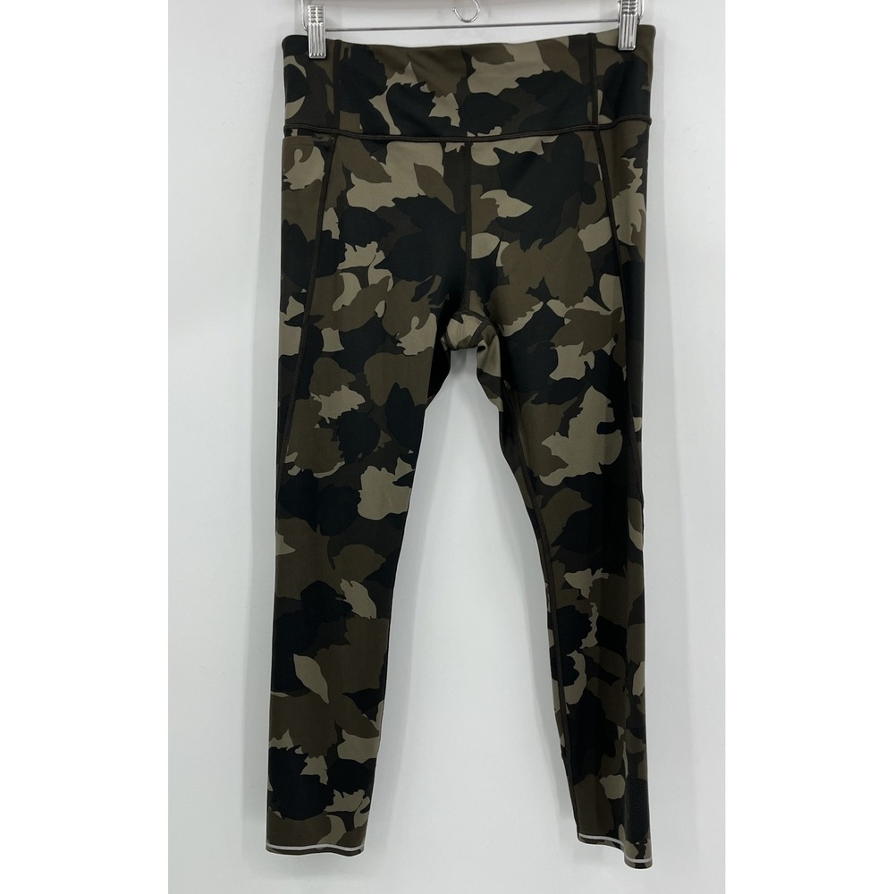 Athleta Leggings Camo Cropped Tight Athletic Stash Pockets Medium 23" Inseam